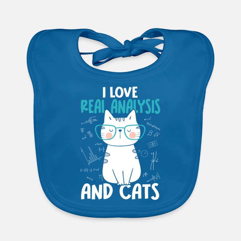 Ich Liebe Katzen - Echte Analyse - Baby Bio-Lätzchen - Pfauenblau