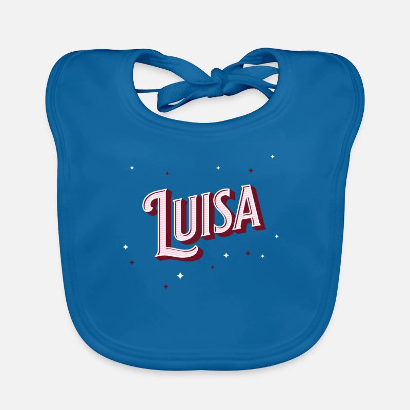 Luisa name personalized Organic Baby Bibs
