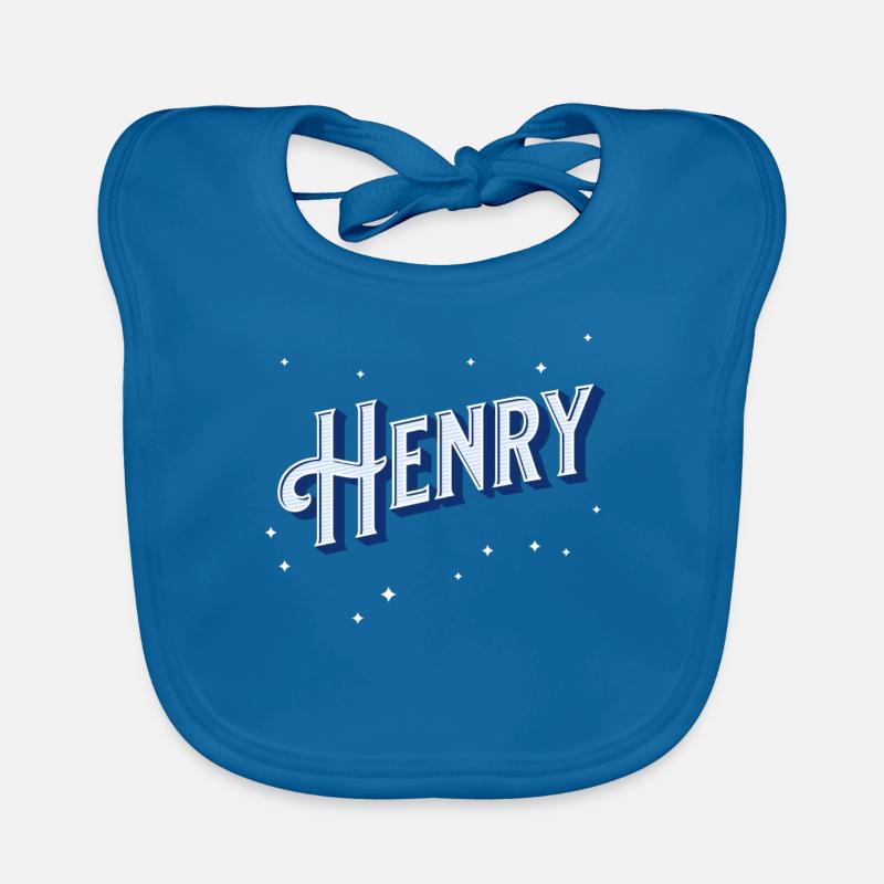 Henry Name Personalized Organic Baby Bibs