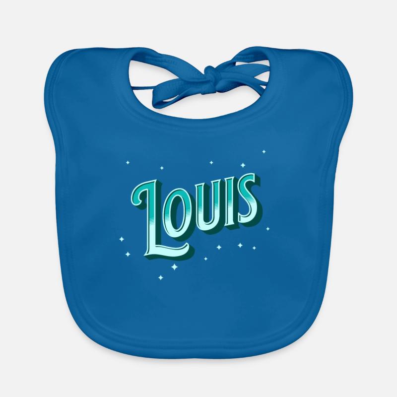 Louis name personalized Organic Baby Bibs
