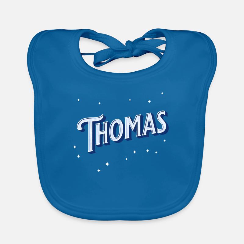 Thomas names personalized Organic Baby Bibs