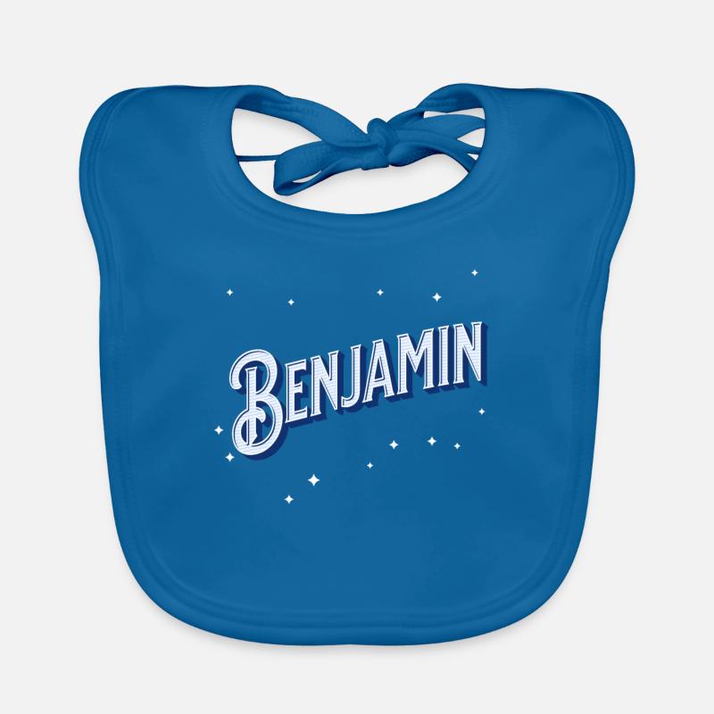 Benjamin name personalized Organic Baby Bibs