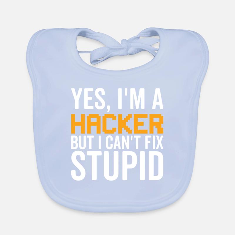 Stupid - Hacker Organic Baby Bibs