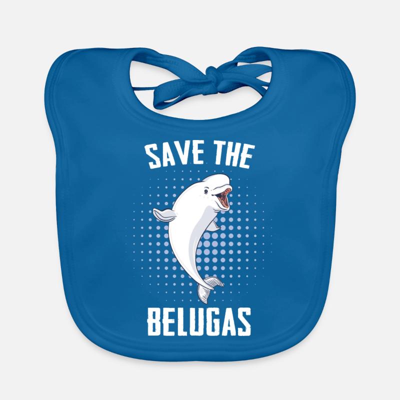 Bélugas Océan Bélugas Baleines Bavoir bio Bébé