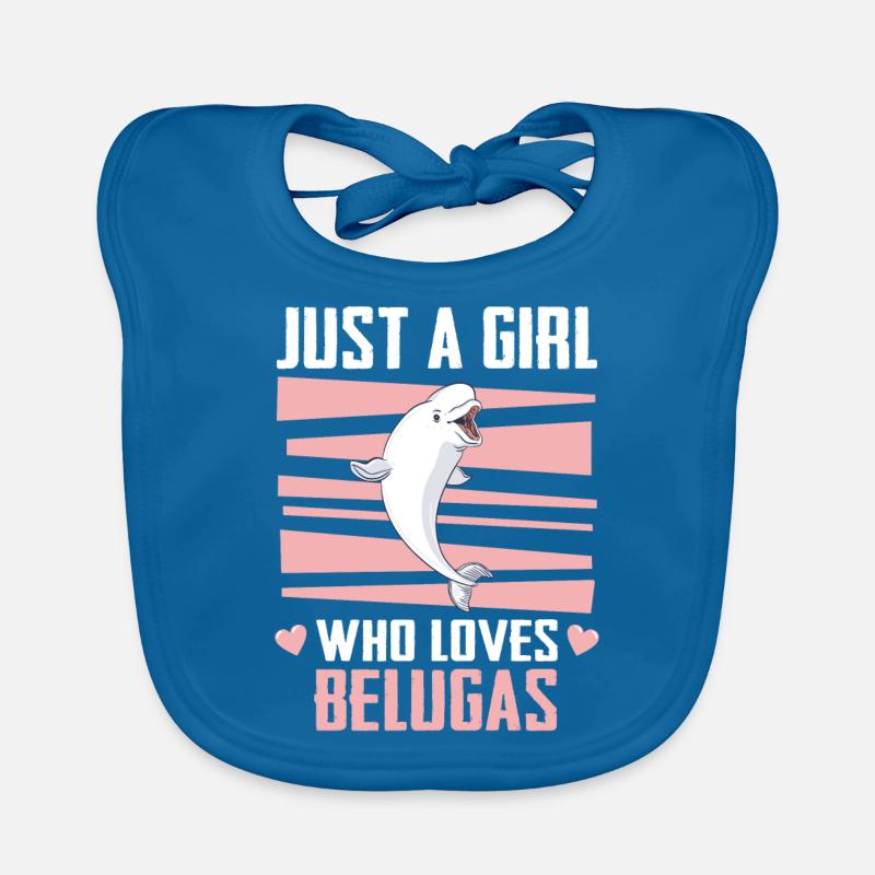 Bélugas Océan Bélugas Baleines Bavoir bio Bébé