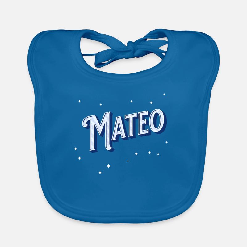 Mateo names personalized Organic Baby Bibs