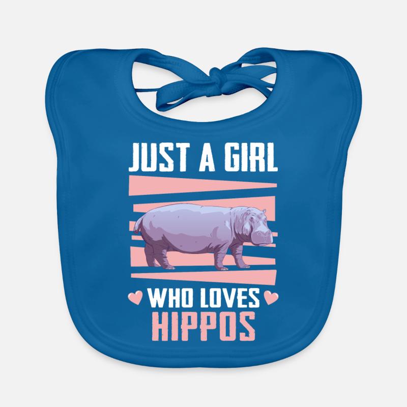 Nilpferd Nilpferde Tier Baby Bio-Lätzchen