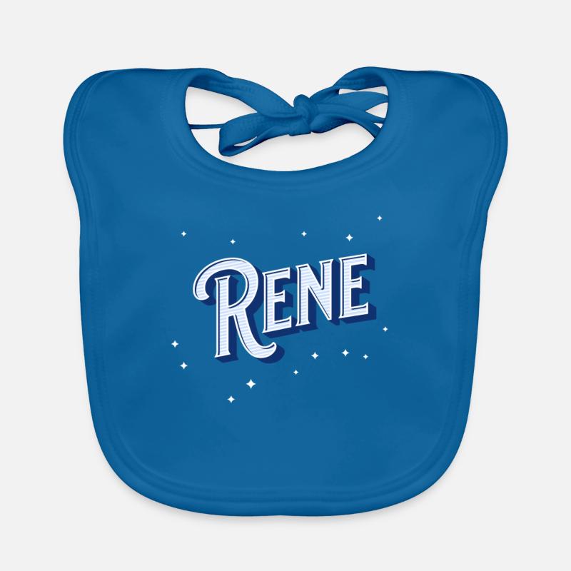 Rene name personalized Organic Baby Bibs