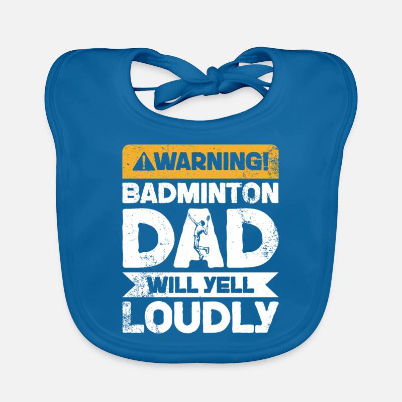 Warning Will Scream - Badminton Dad Organic Baby Bibs