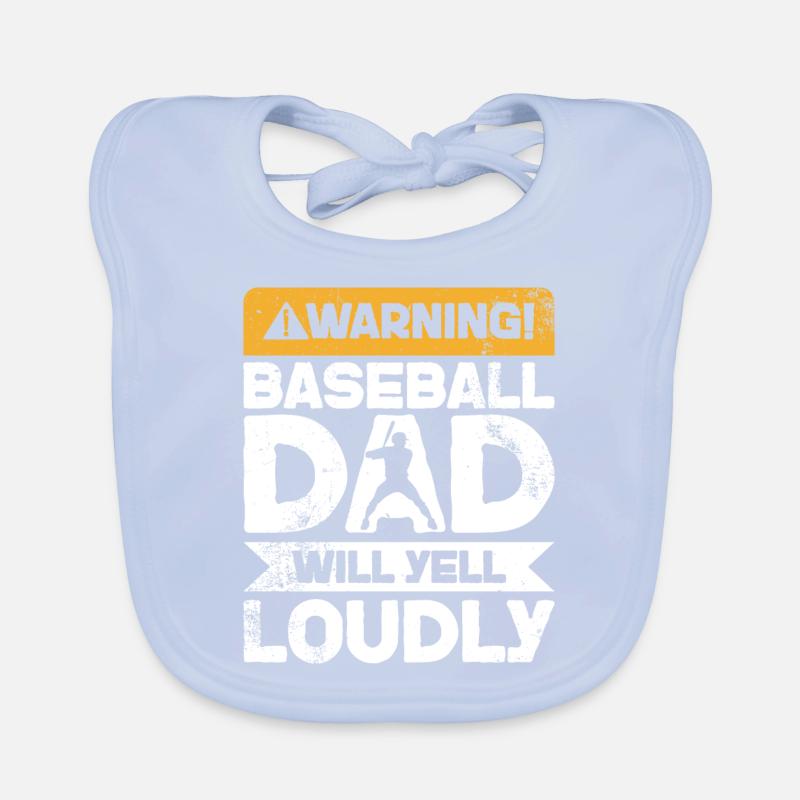 Warnung Wird Schreien - Baseballvater Baby Bio-Lätzchen