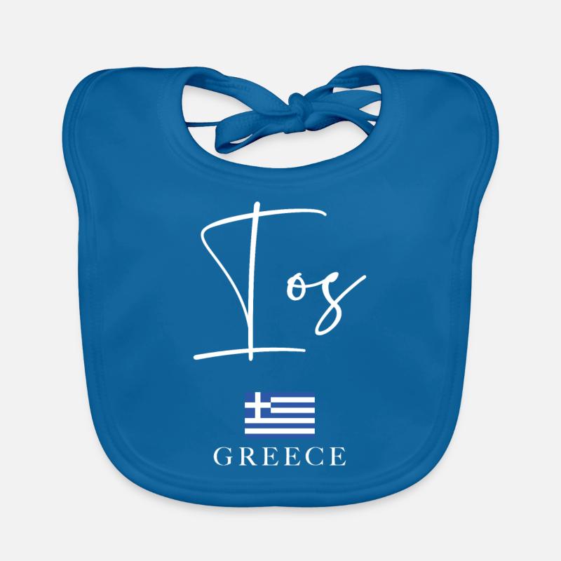 Greece Flag Holidays - Iceland IOS Organic Baby Bibs