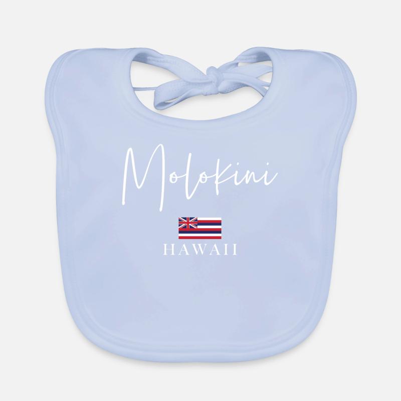 Grèce Flag Holiday - Île Molokini Bavoir bio Bébé