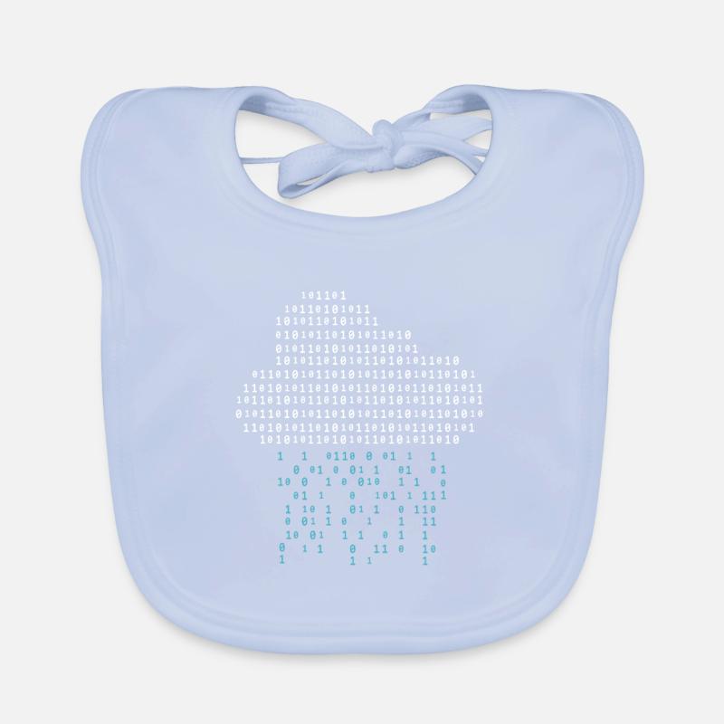 Programmeur de jeu binaire Cloud Rain Nerd Gamer Bavoir bio Bébé