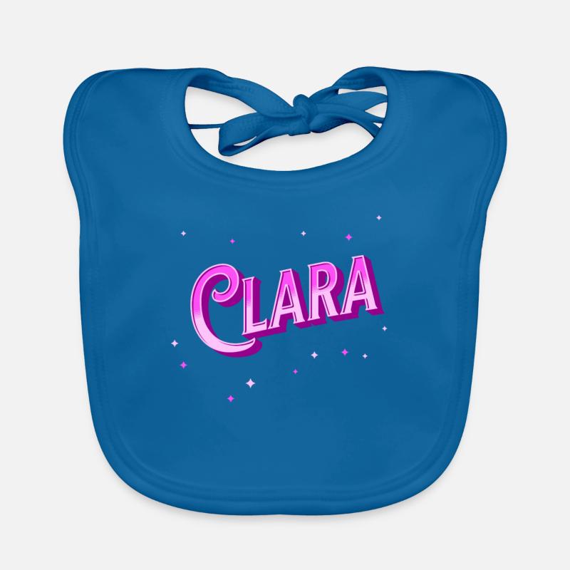 Clara's name personalized Organic Baby Bibs