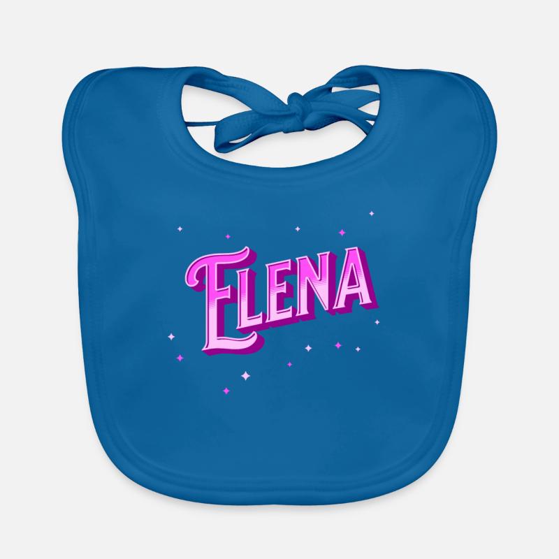 Elena's name personalized Organic Baby Bibs