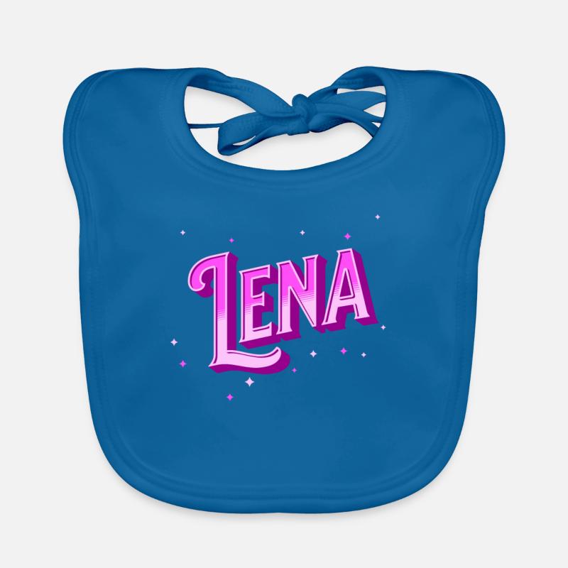 Lena's name personalized Organic Baby Bibs