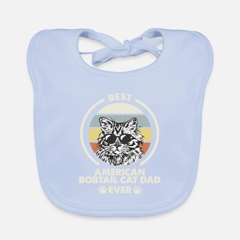 Papa chat - American Bobtail Katze Bavoir bio Bébé