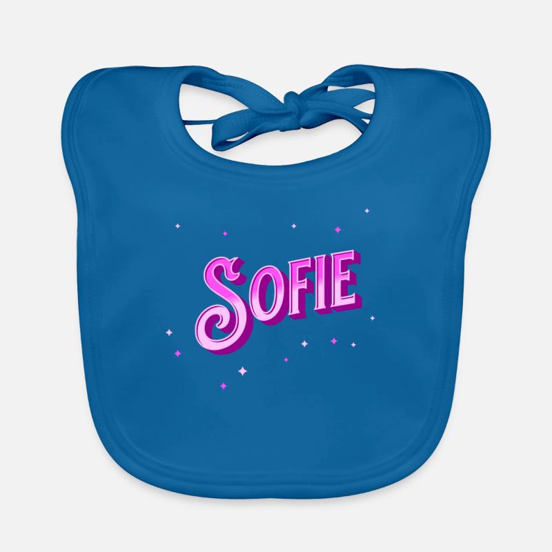 Sofie name personalized Organic Baby Bibs