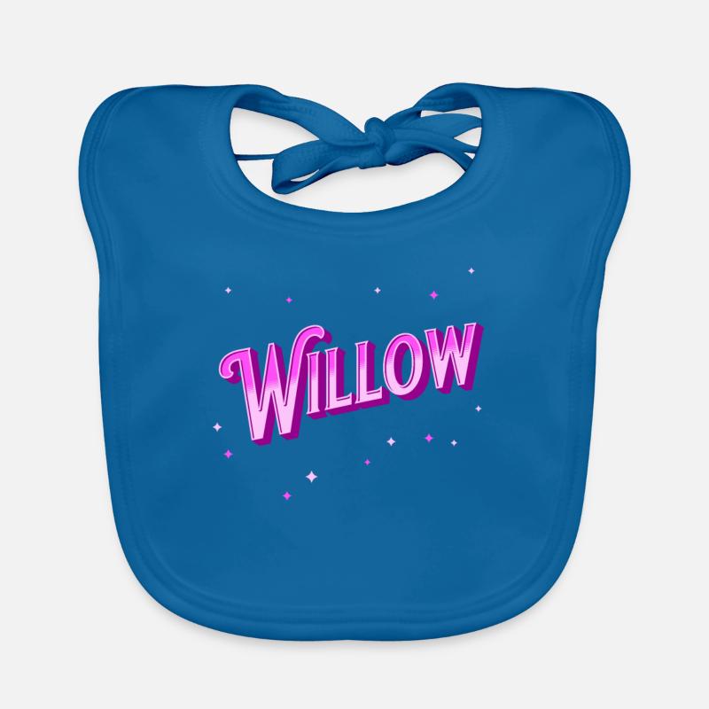 Willow name personalized Organic Baby Bibs