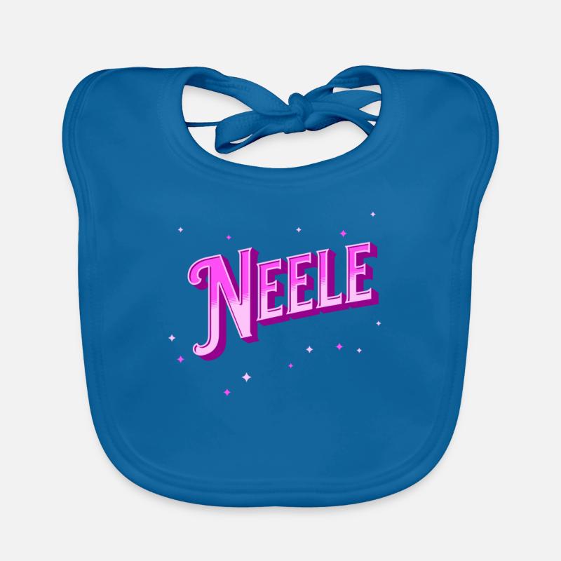 Neele name personalized Organic Baby Bibs