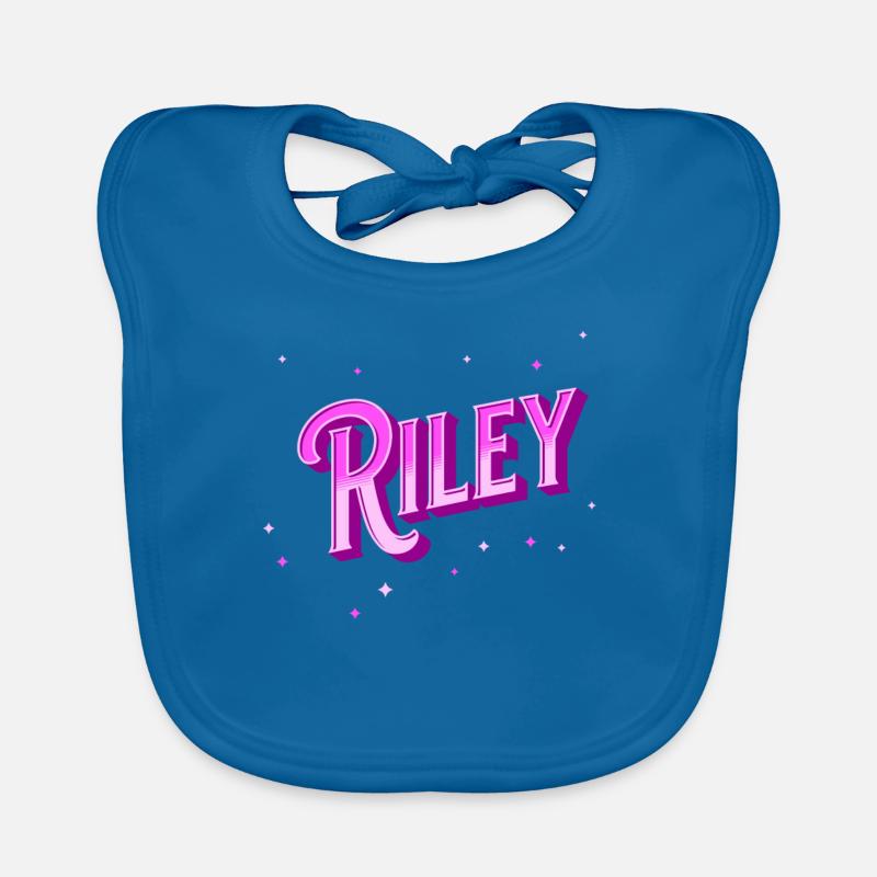 Riley name personalized Organic Baby Bibs