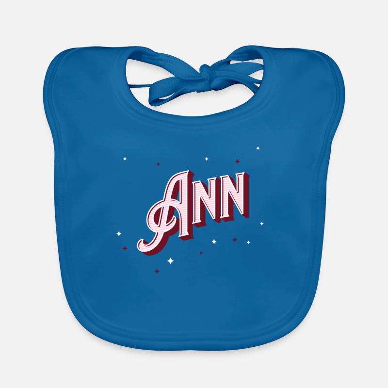 Ann name personalized Organic Baby Bibs