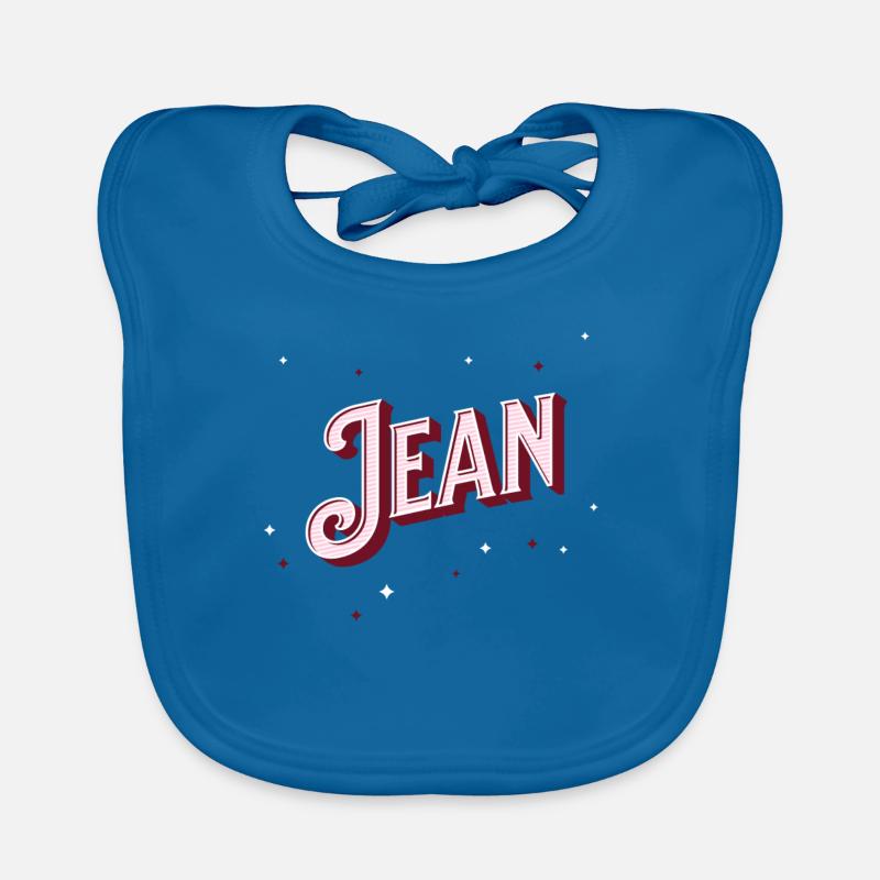 Jean name personalized Organic Baby Bibs