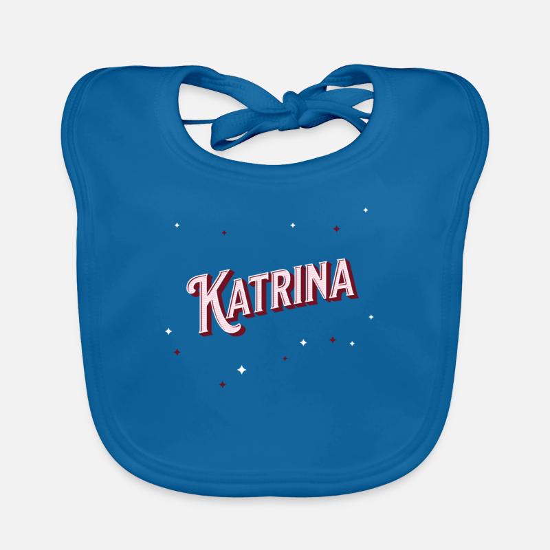Katrina name personalized Organic Baby Bibs