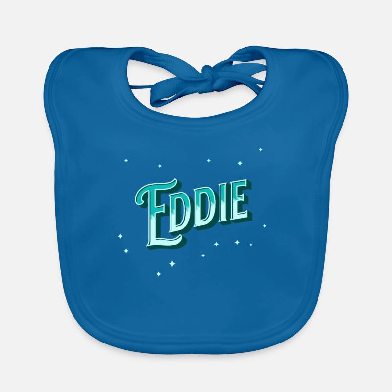 Eddie name personalized Organic Baby Bibs