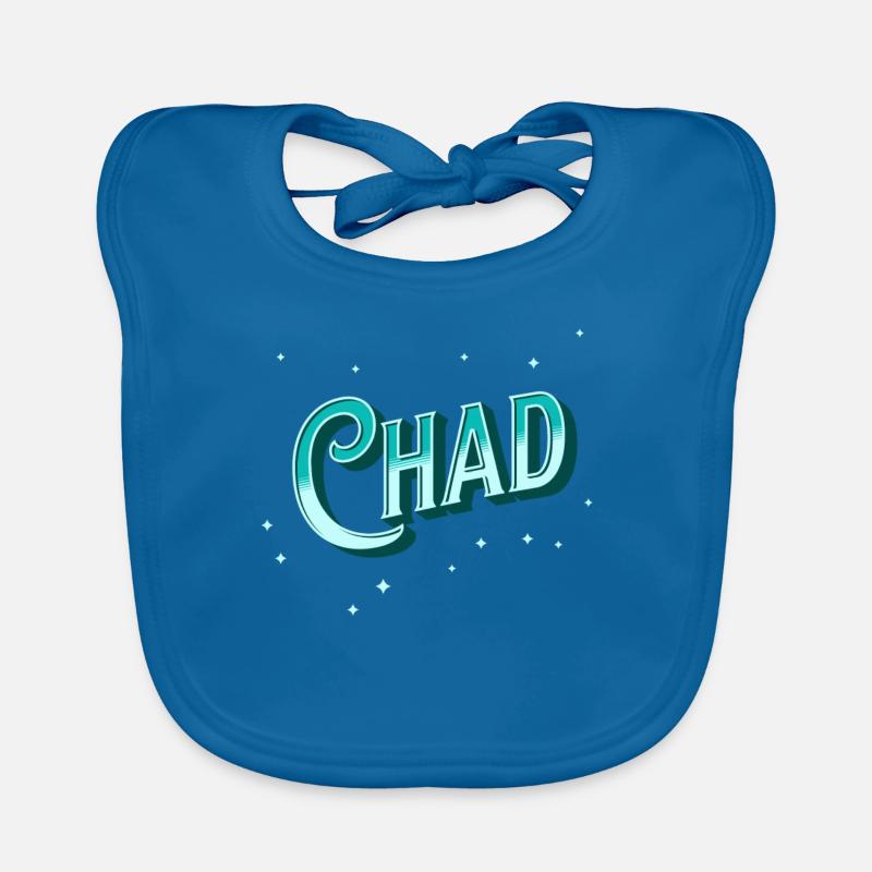 Chad name personalized Organic Baby Bibs