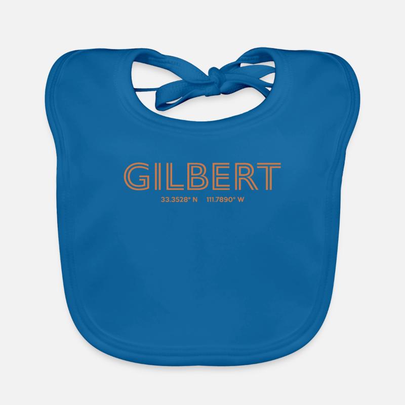 USA City Coordinates - Gilbert Organic Baby Bibs