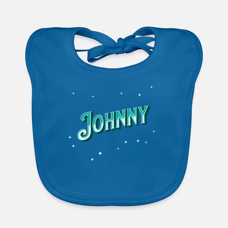 Johnny's name personalized Organic Baby Bibs