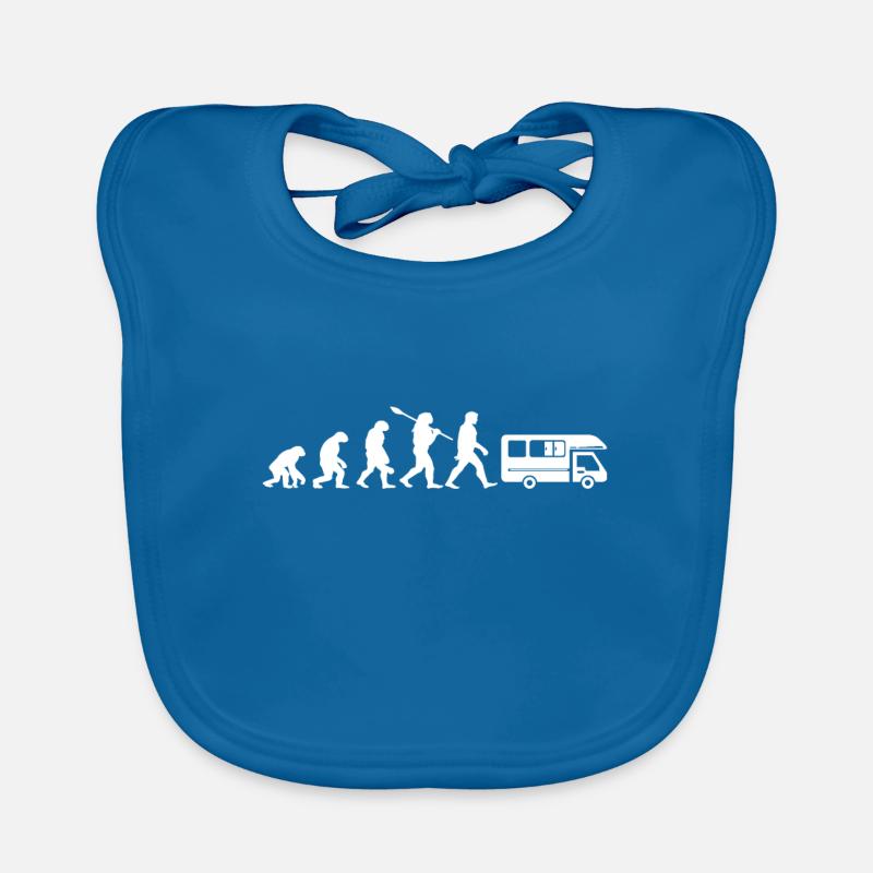 Evolution Camping Car Humor Gift Organic Baby Bibs