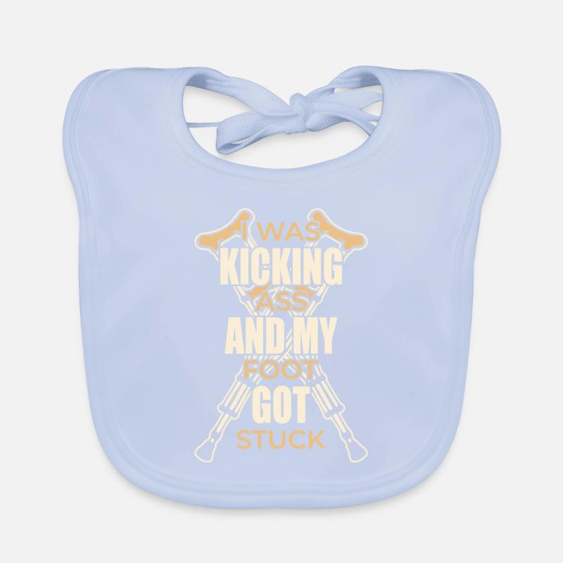 Get well Broken foot Broken bone Organic Baby Bibs