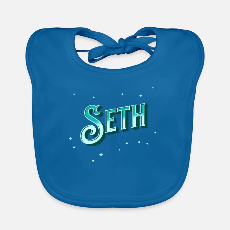 Seth name personalized Organic Baby Bibs