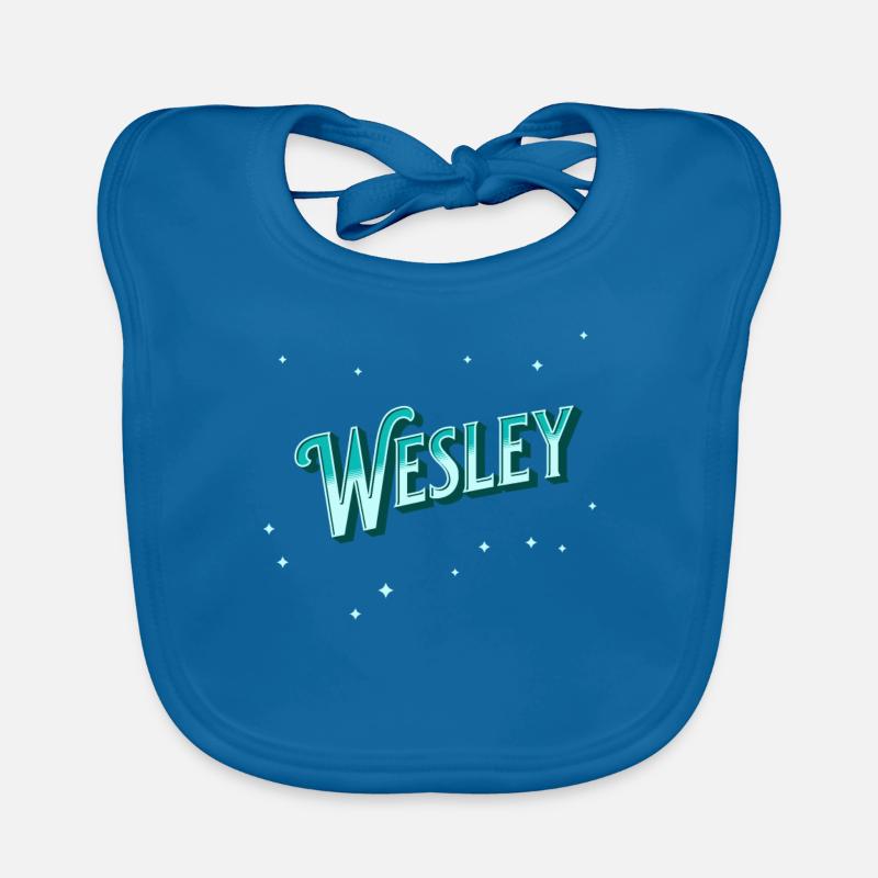 Wesley Namen personalisiert Baby Bio-Lätzchen