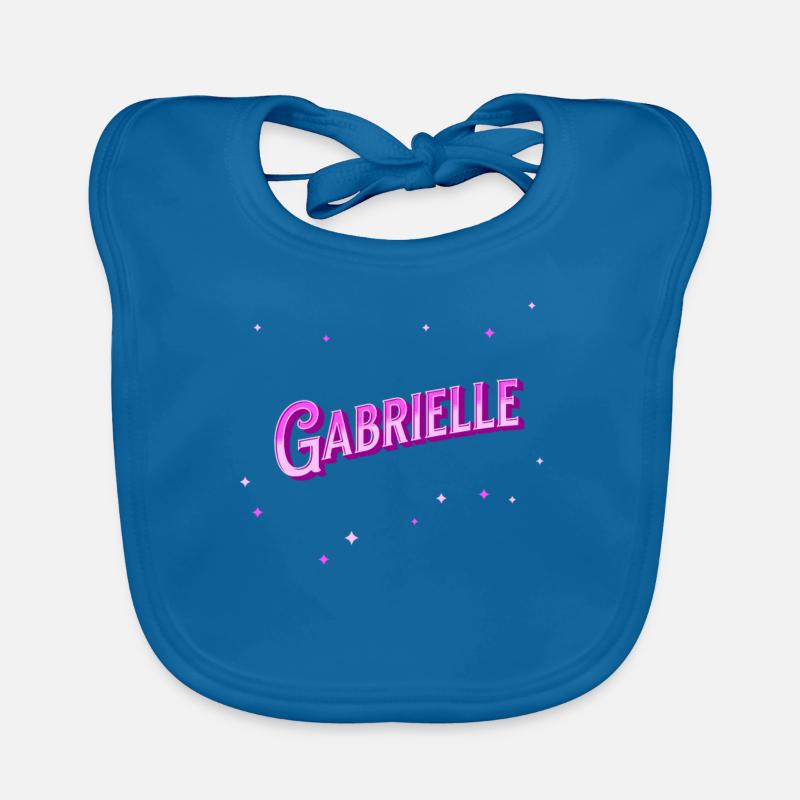 Gabrielle's name personalized Organic Baby Bibs