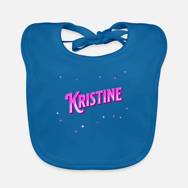 Kristine Name personalized Organic Baby Bibs