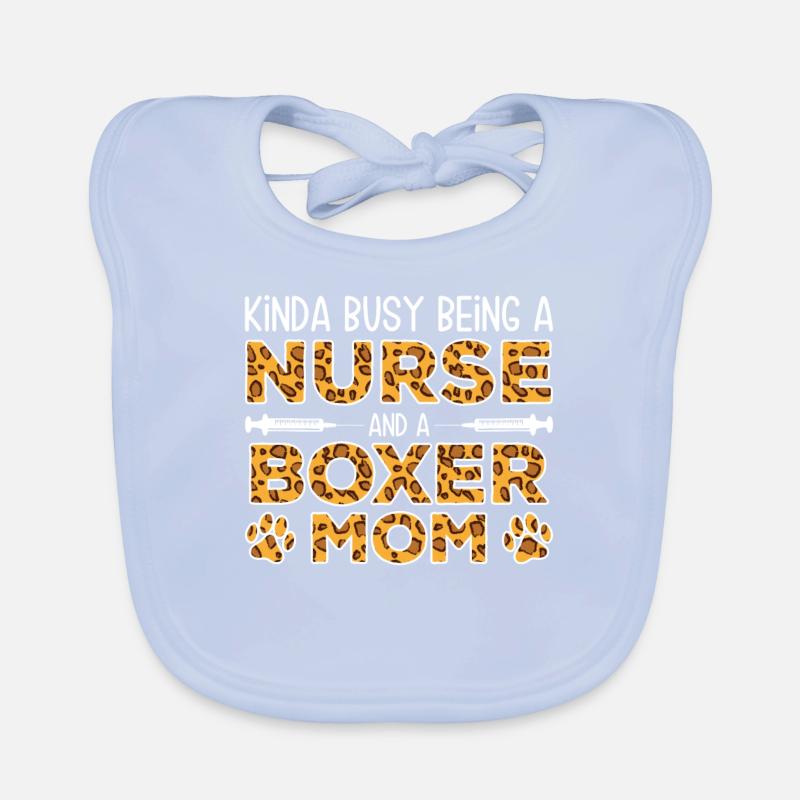 Krankenschwester Hunde Mutter - Boxer Baby Bio-Lätzchen