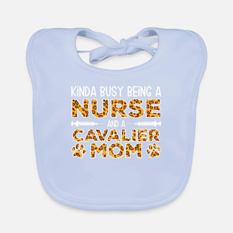 Krankenschwester Hundemutter - Cavalier Baby Bio-Lätzchen