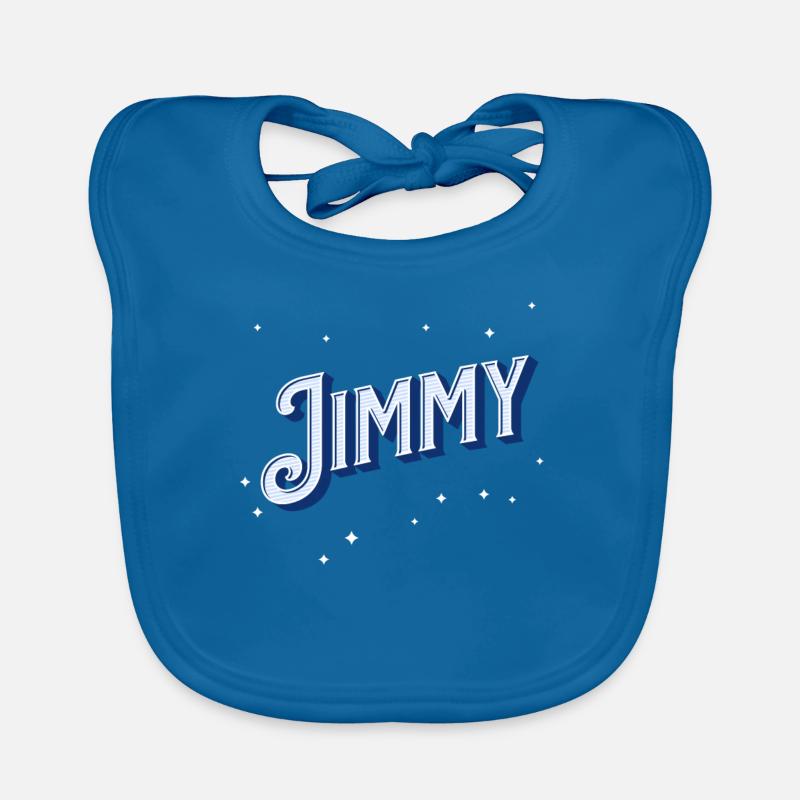 Jimmy's name personalized Organic Baby Bibs