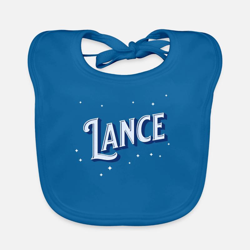 Lance name personalized Organic Baby Bibs