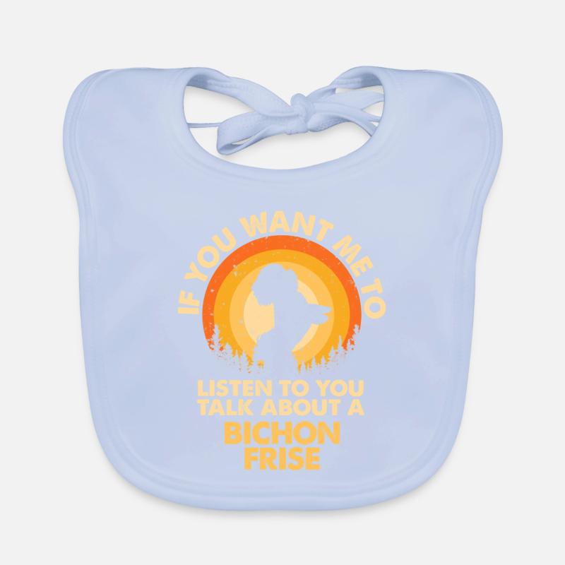 Talk about dog Bichon Frise Organic Baby Bibs