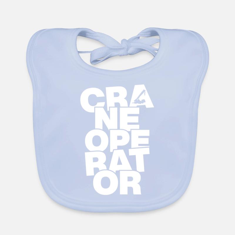 Profession Work - Crane Operator Organic Baby Bibs