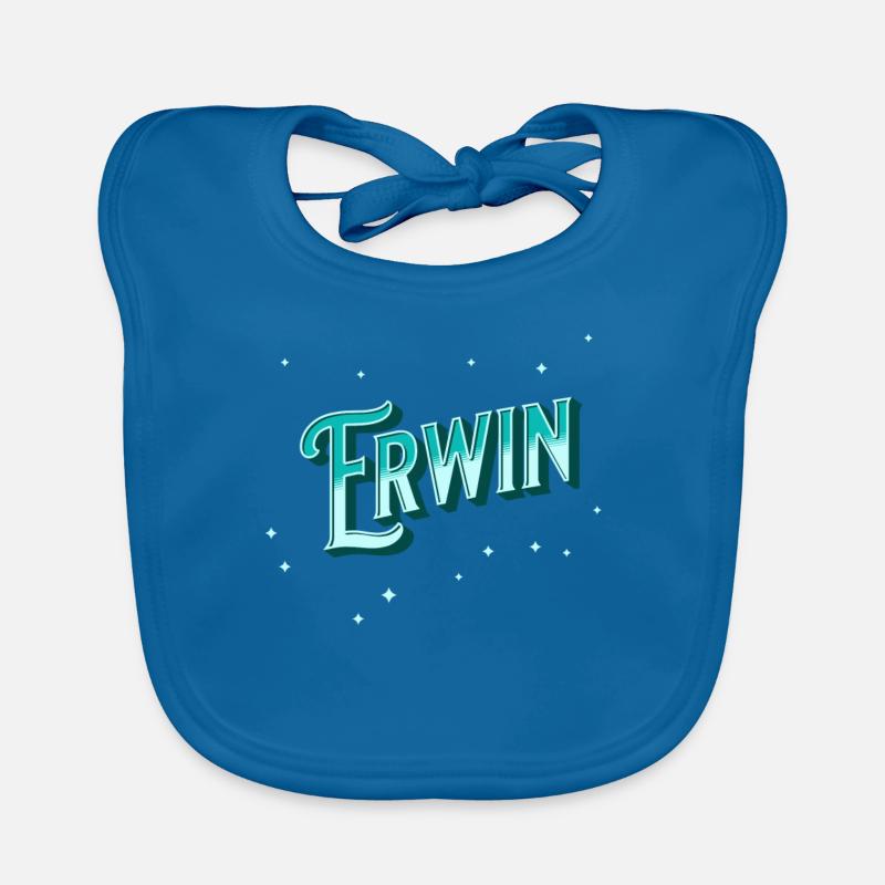 Erwin name personalized Organic Baby Bibs
