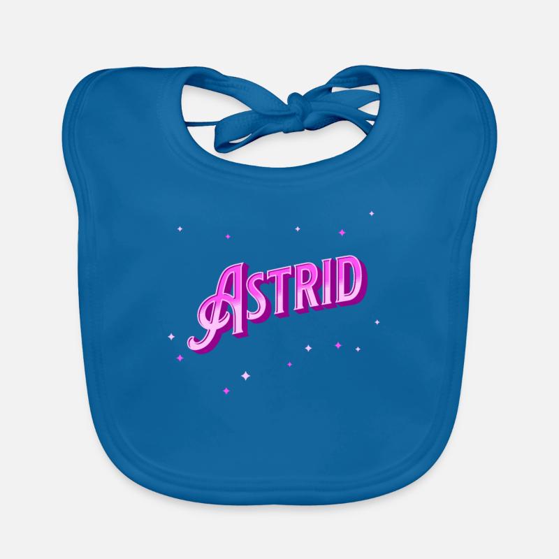 Astrid name personalized Organic Baby Bibs