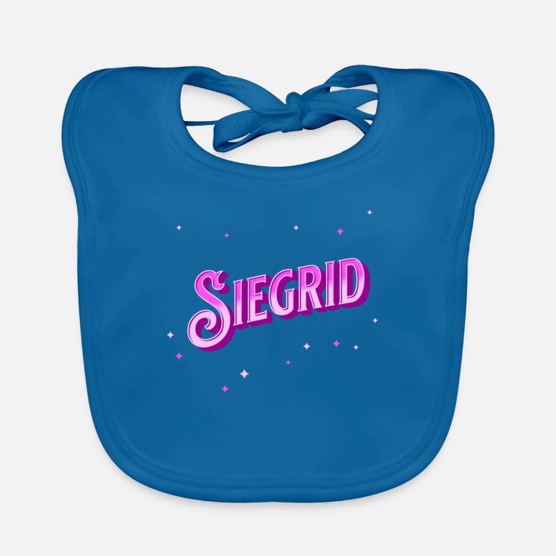 Siegrid name personalized Organic Baby Bibs