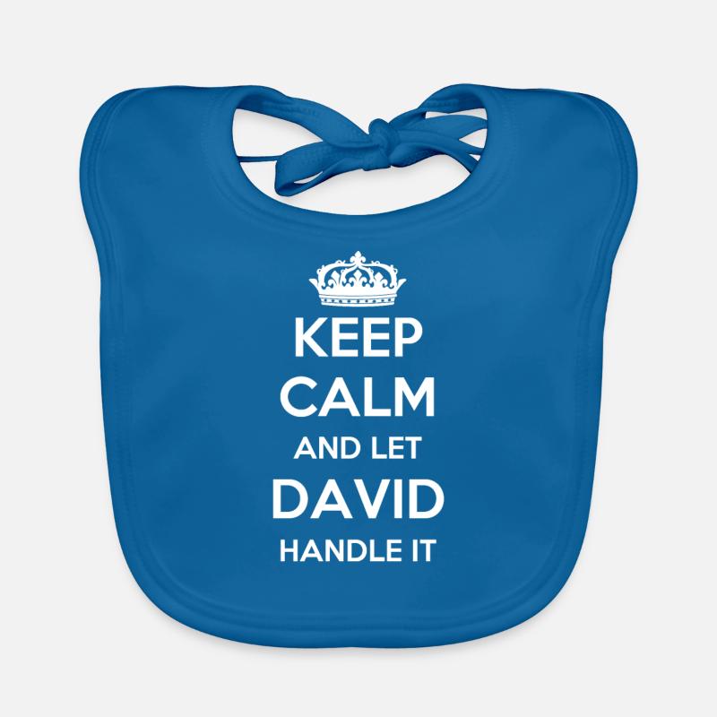 Keep Calm Handle It - Prénom Nom Drôle David Bavoir bio Bébé