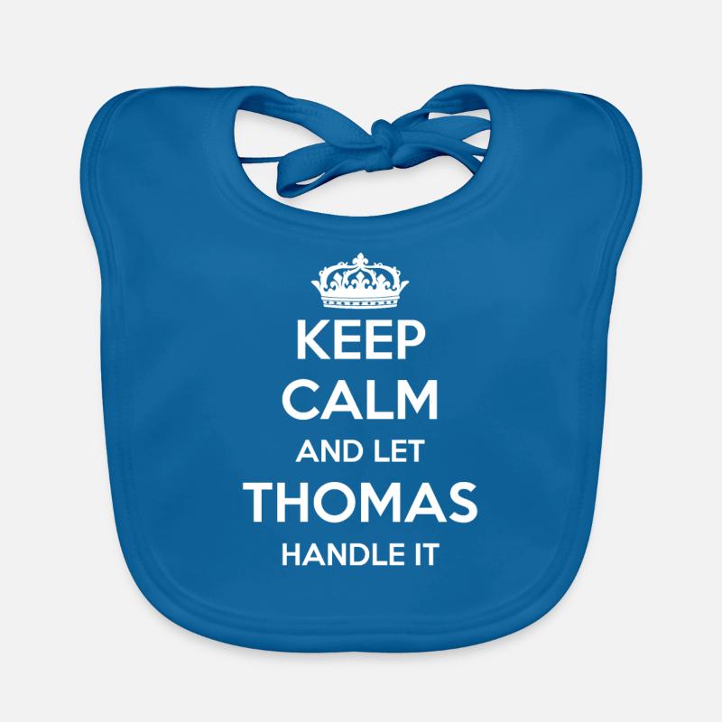 Keep Calm Handle It - Prénom Nom Funny Thomas Bavoir bio Bébé