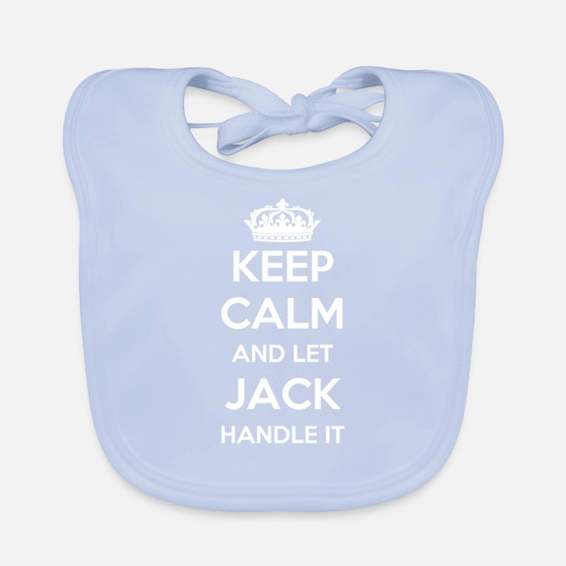 Keep Calm Handle It - Vorname Name Lustiges Jack Baby Bio-Lätzchen